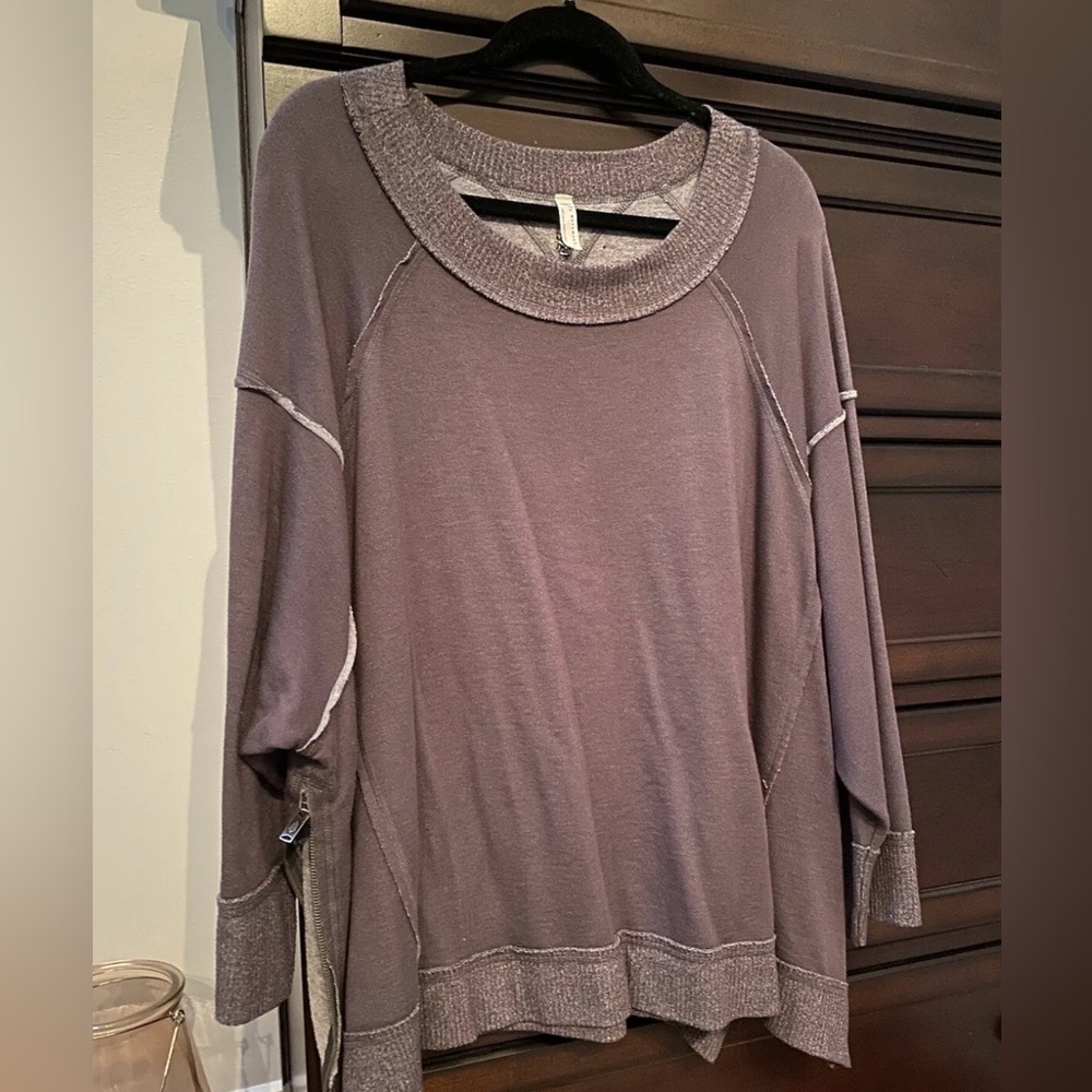 Free People Movement Charcoal Sunseeker Sweatshirt Size Small
